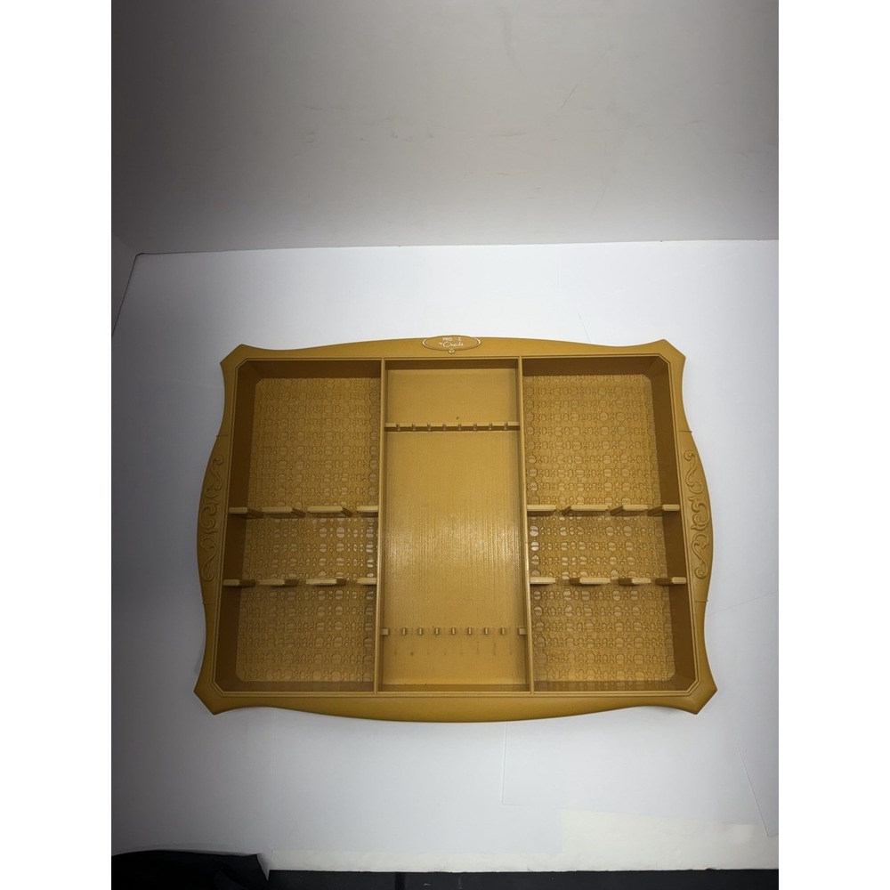 VTG PROFILE BY ONEIDA flatware Silverware STORAGE drawer insert Mustard PLASTIC